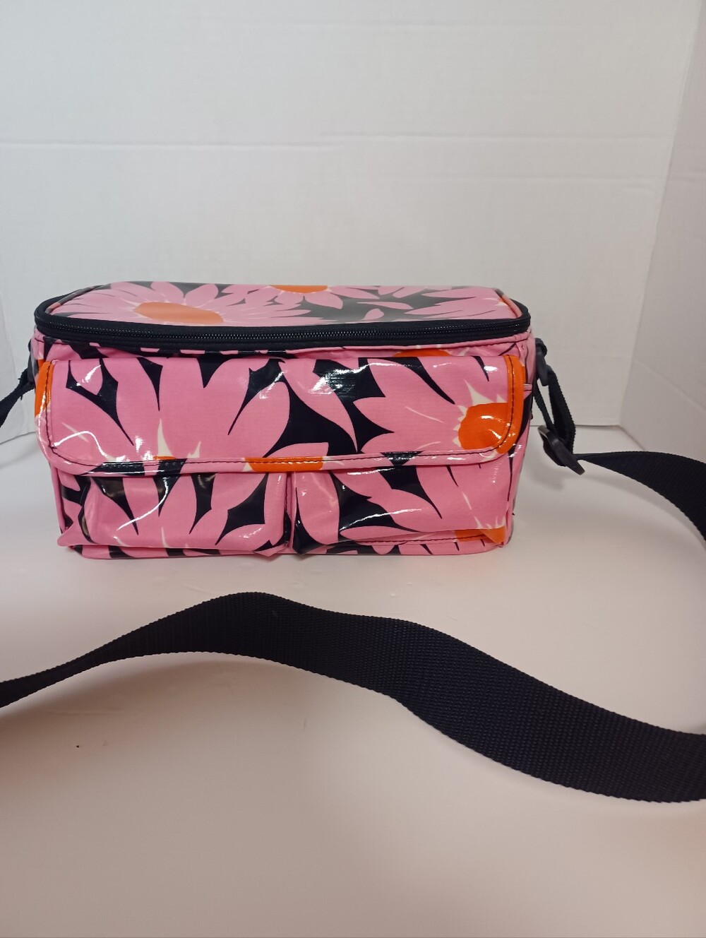 Vera Bradley Pink Floral Crossbody Lunch Bag - Glossy Floral Print